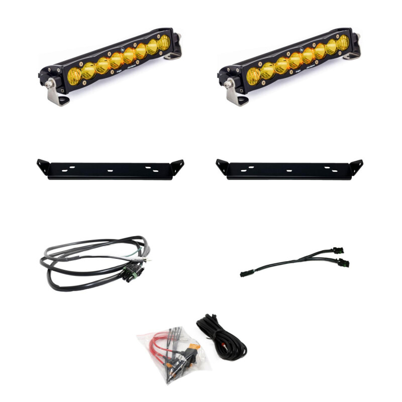 Ford Raptor Light Bar - Behind Grill - Baja Designs - S8 - Amber - `21-`27